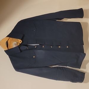 Dehen 1920 Crissman overshirt waxed blue canvas